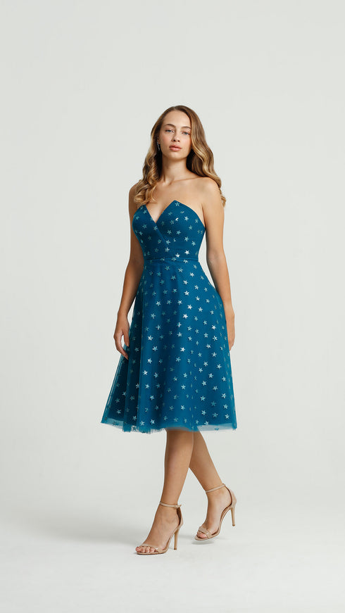 Star Printed Midi Dress